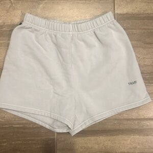 Aritzia TNA Sweatfleexe shorts, size small, Glacier Blue
